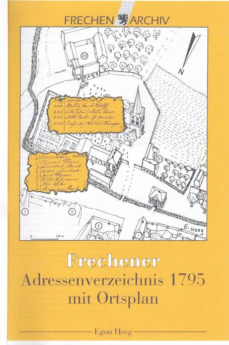 Adressenverzeichnis von1795 mit Ortsplan von Egon Heeg